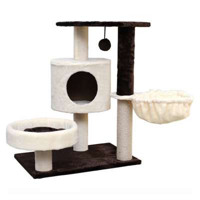 Cat Tree Condo Furniture Kitten Activity Tower Pet Kitty Play House with Scratching Posts Perches Hammock